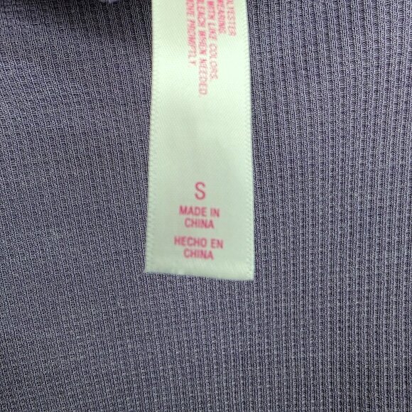 Xhilaration Purple Bell Sleeve Waffle Knit Thermal Pajama Top Shirt Size Small - Picture 10 of 14